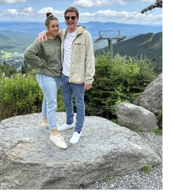 Morgan and Andrew on a Vermont mountaintop